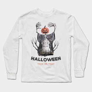 Halloween Scary Evil Pumkin scarecrow Long Sleeve T-Shirt